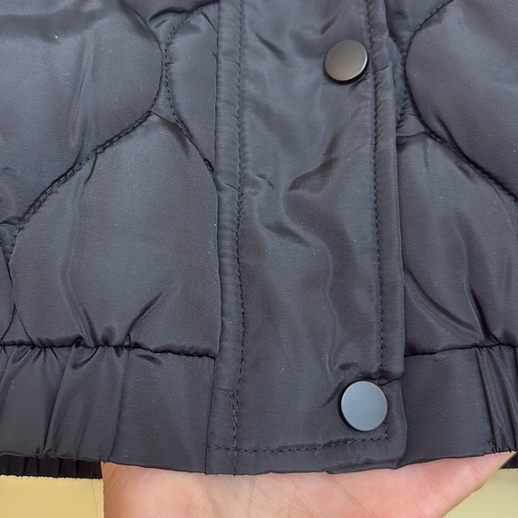 B Coature | NWT Black Quilted Puffer Hooded Snap Zip Jacket Small - Picture 11 of 17